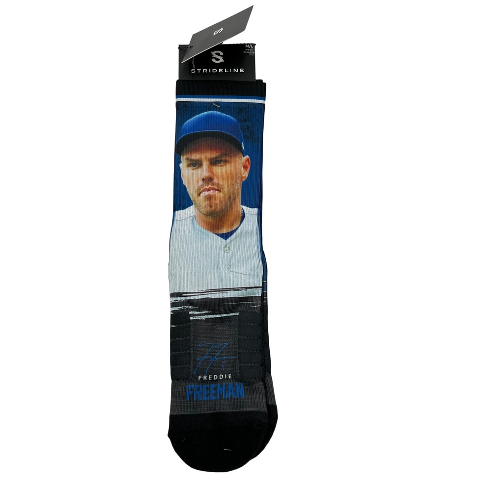 Strideline Freddie Freeman Los Angeles Dodgers MLB Crew Socks Men 6-12 NEW